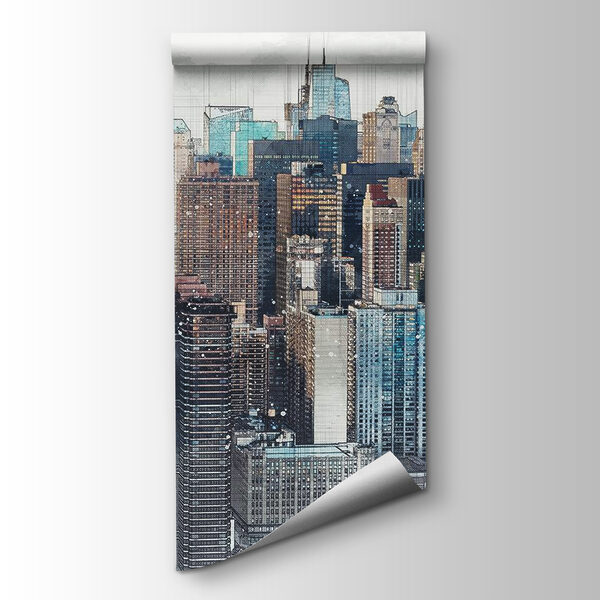 City skyline with many tall buildings City skyline with many tall buildings