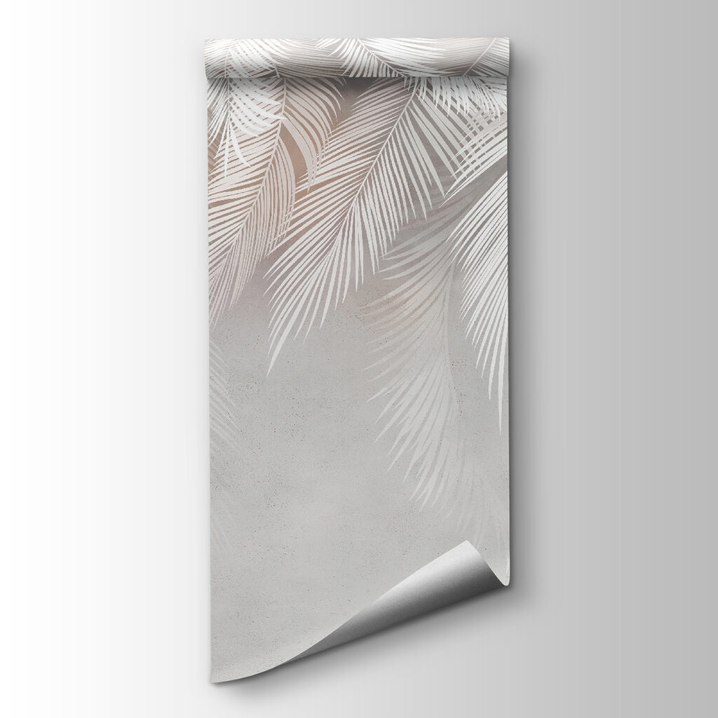 White feather pattern on a white background