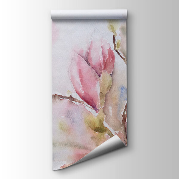 Watercolor painting of pink flowers Watercolor painting of pink flowers