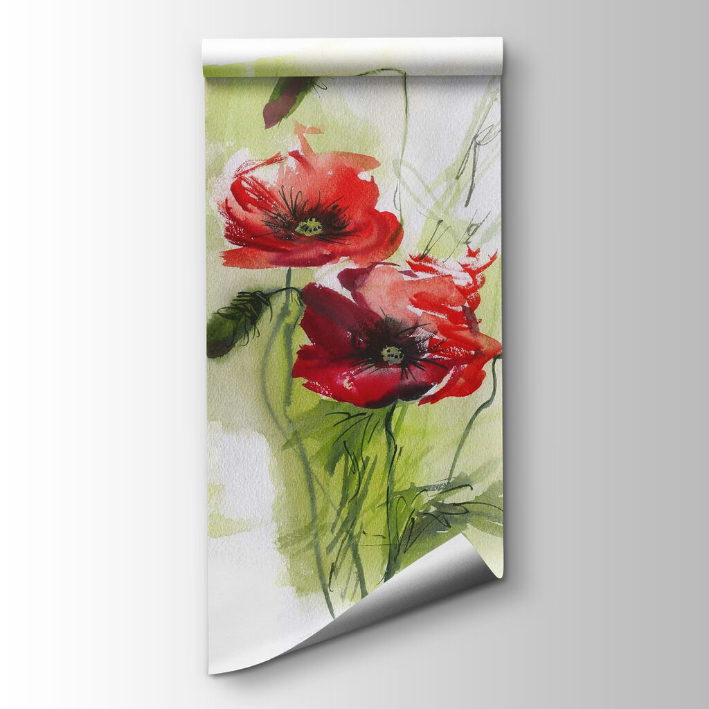 Painting of red flowers