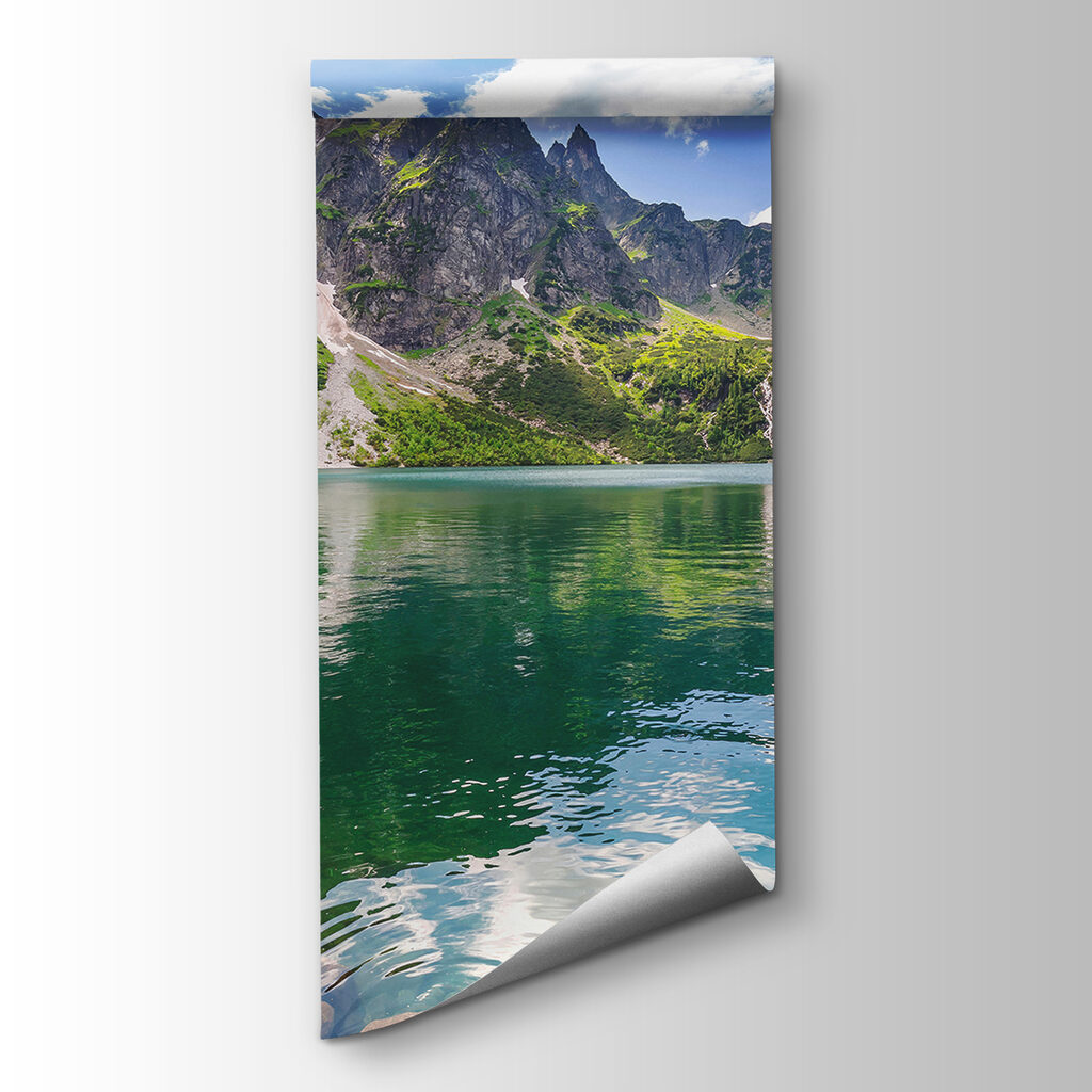 Lake surrounded by mountains