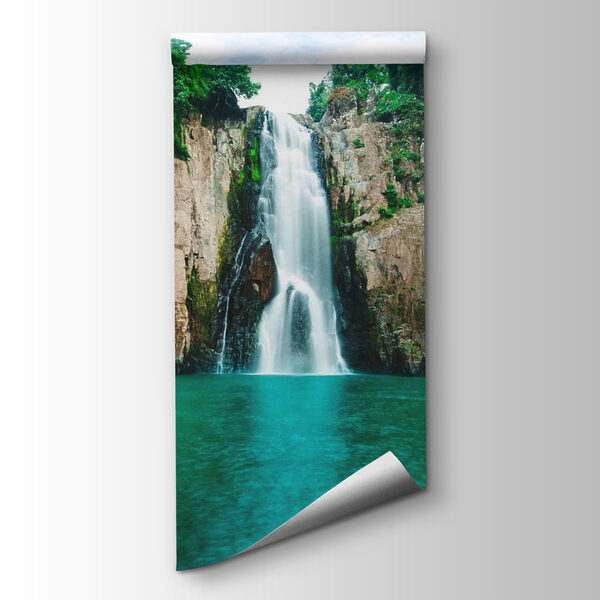 Waterfall in a rocky area