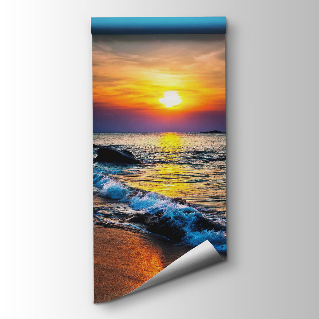 Sunset over a beach Sunset over a beach