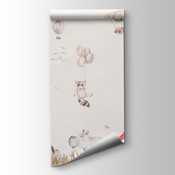 Wall mural of animals and hot air balloons Wall mural of animals and hot air balloons