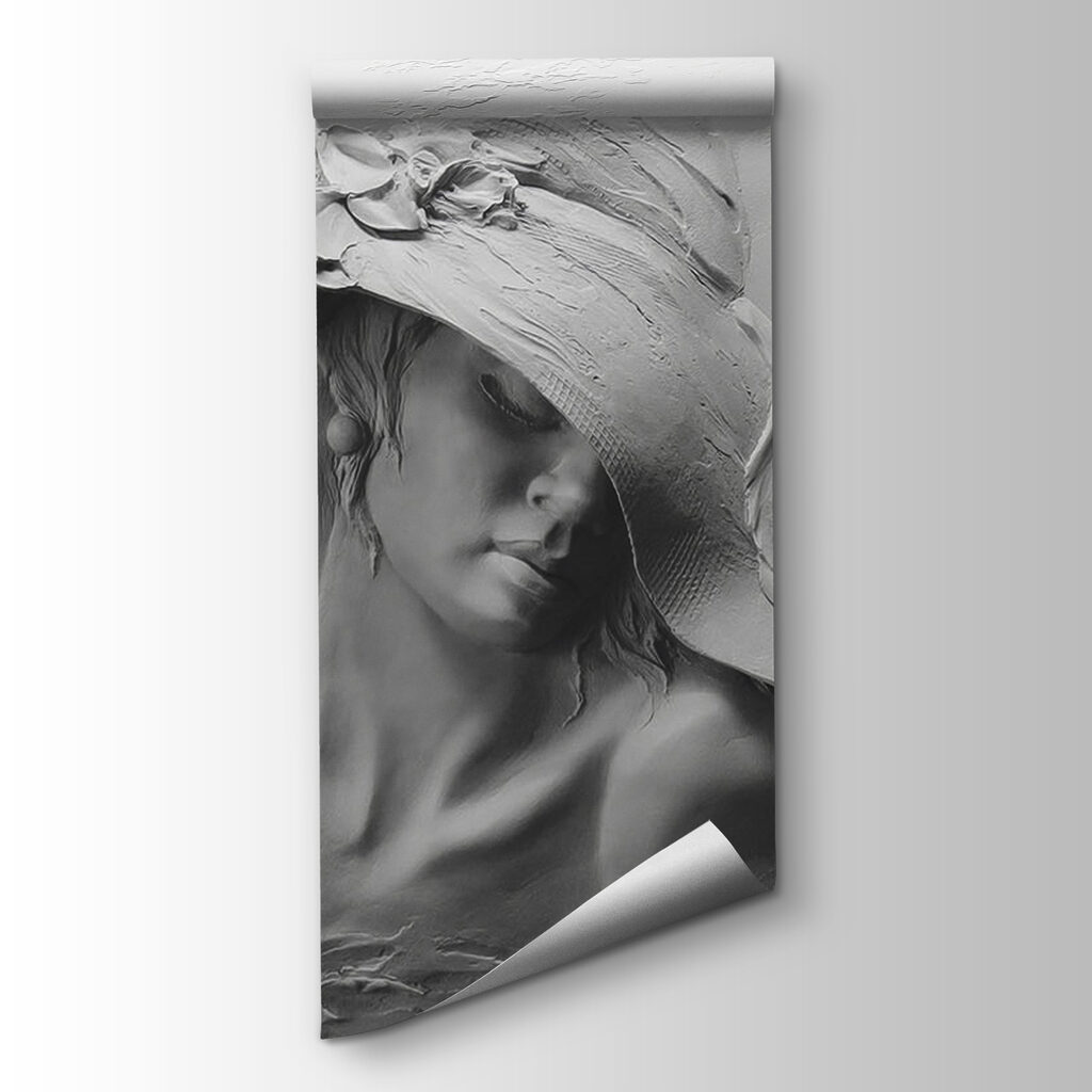 Sculpture of a woman in a hat Sculpture of a woman in a hat