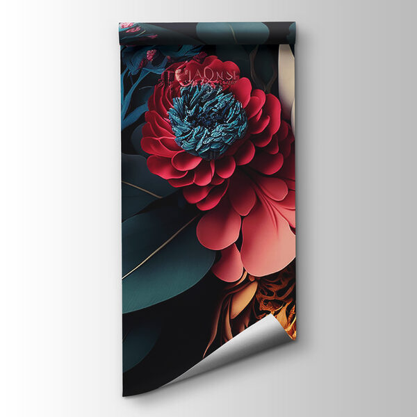 Group of flowers with leaves Group of flowers with leaves