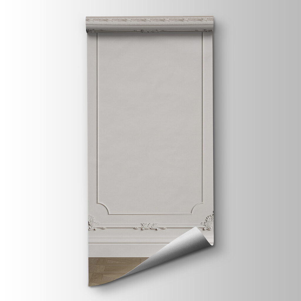 White wall with molding White wall with molding