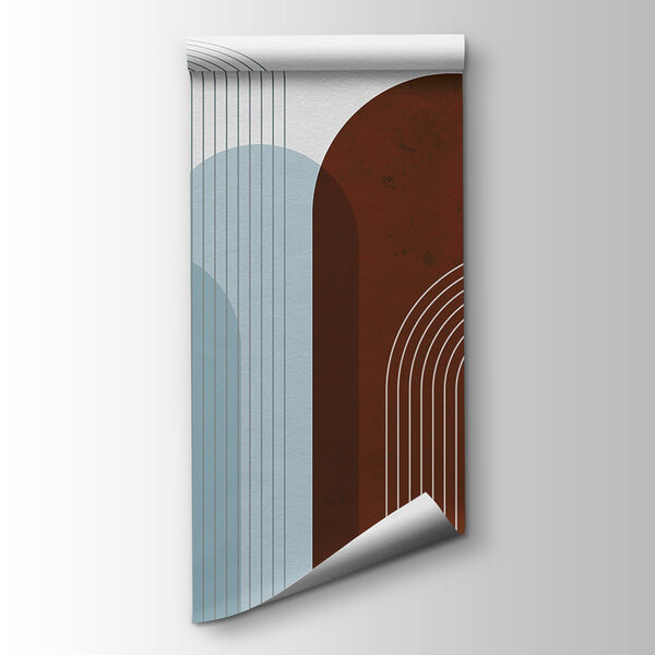 A brown and blue art