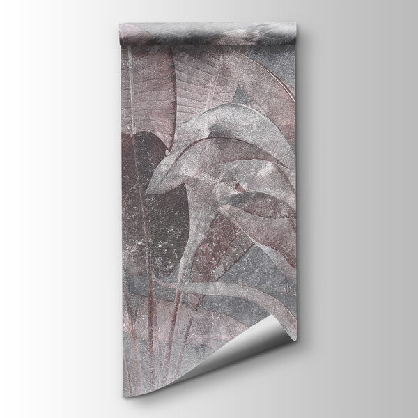 Muted leaves on textured background