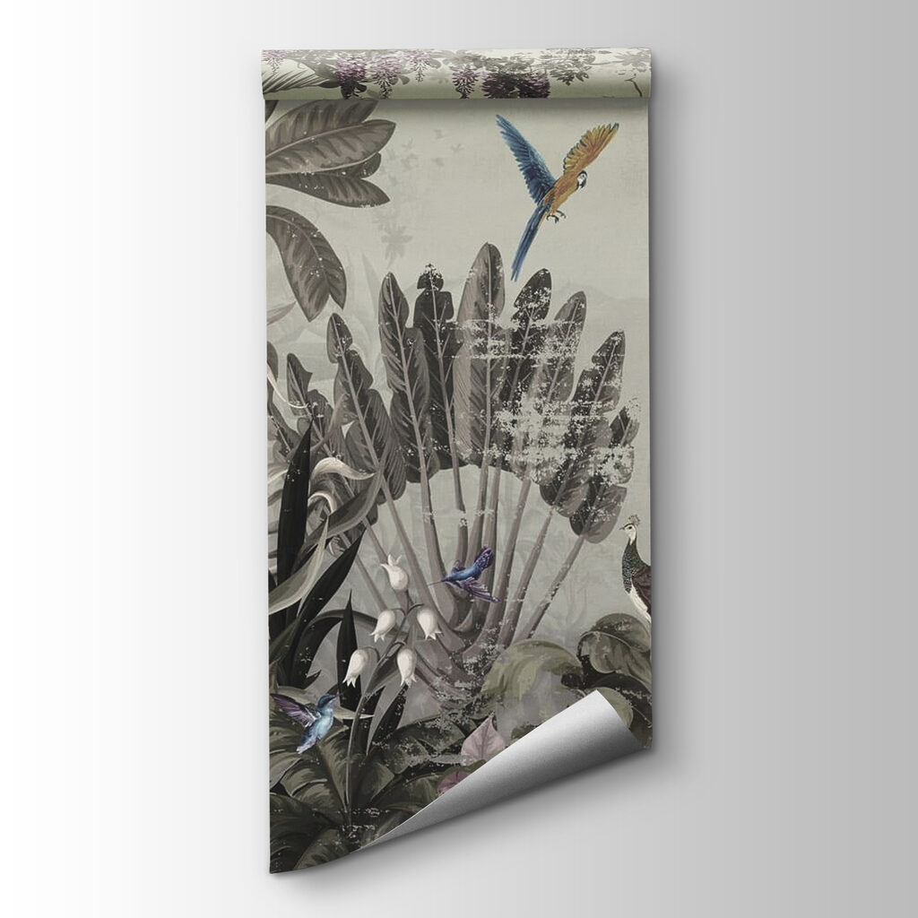 Wallpaper with birds and plants Wallpaper with birds and plants