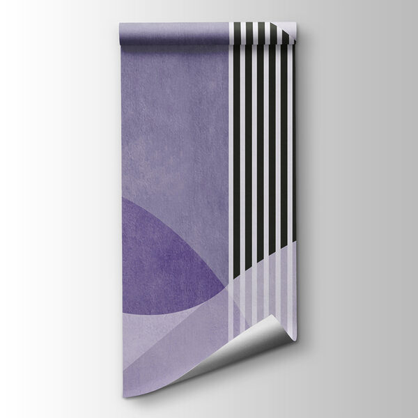 A purple and black geometric design