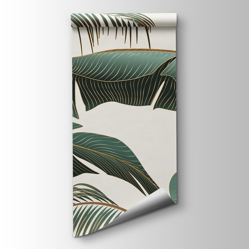Tropical leaves on a light background Tropical leaves on a light background