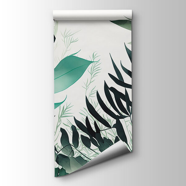 Lush green leaves in soft hues