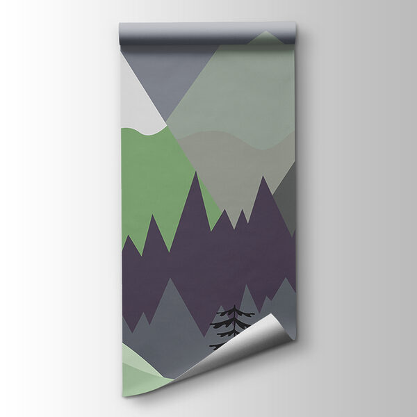 A mountain landscape with trees and mountains A mountain landscape with trees and mountains