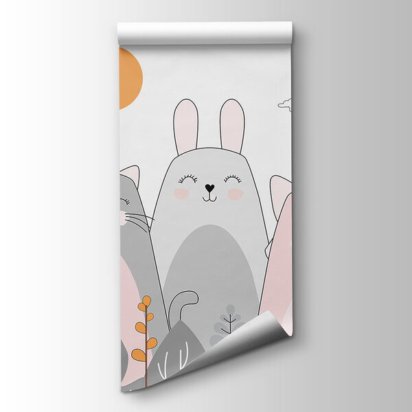 Group of animals in a row Group of animals in a row