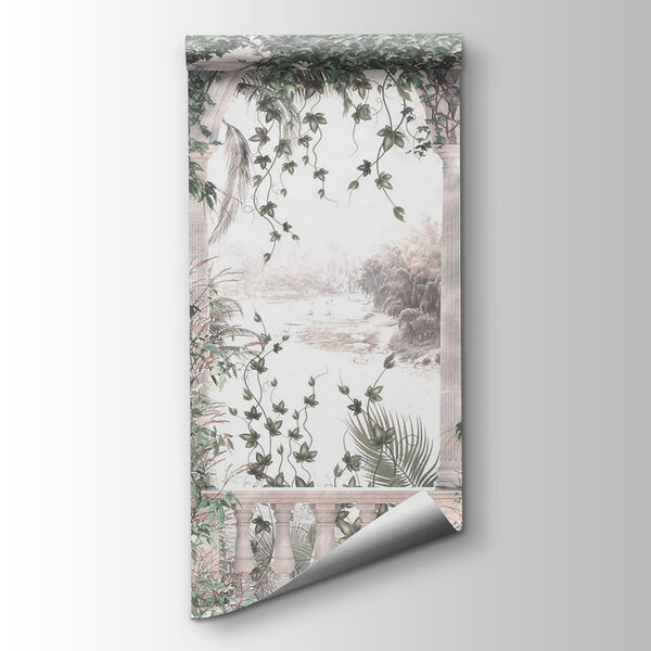 Balcony with a view of a river and trees Balcony with a view of a river and trees