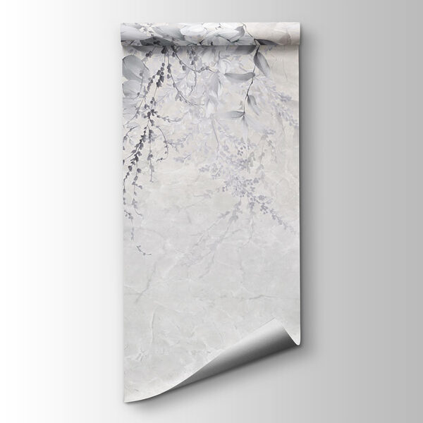 White and gray floral design White and gray floral design