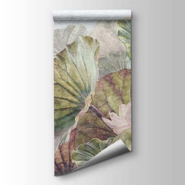 Delicate water lily leaves and blossoms Delicate water lily leaves and blossoms