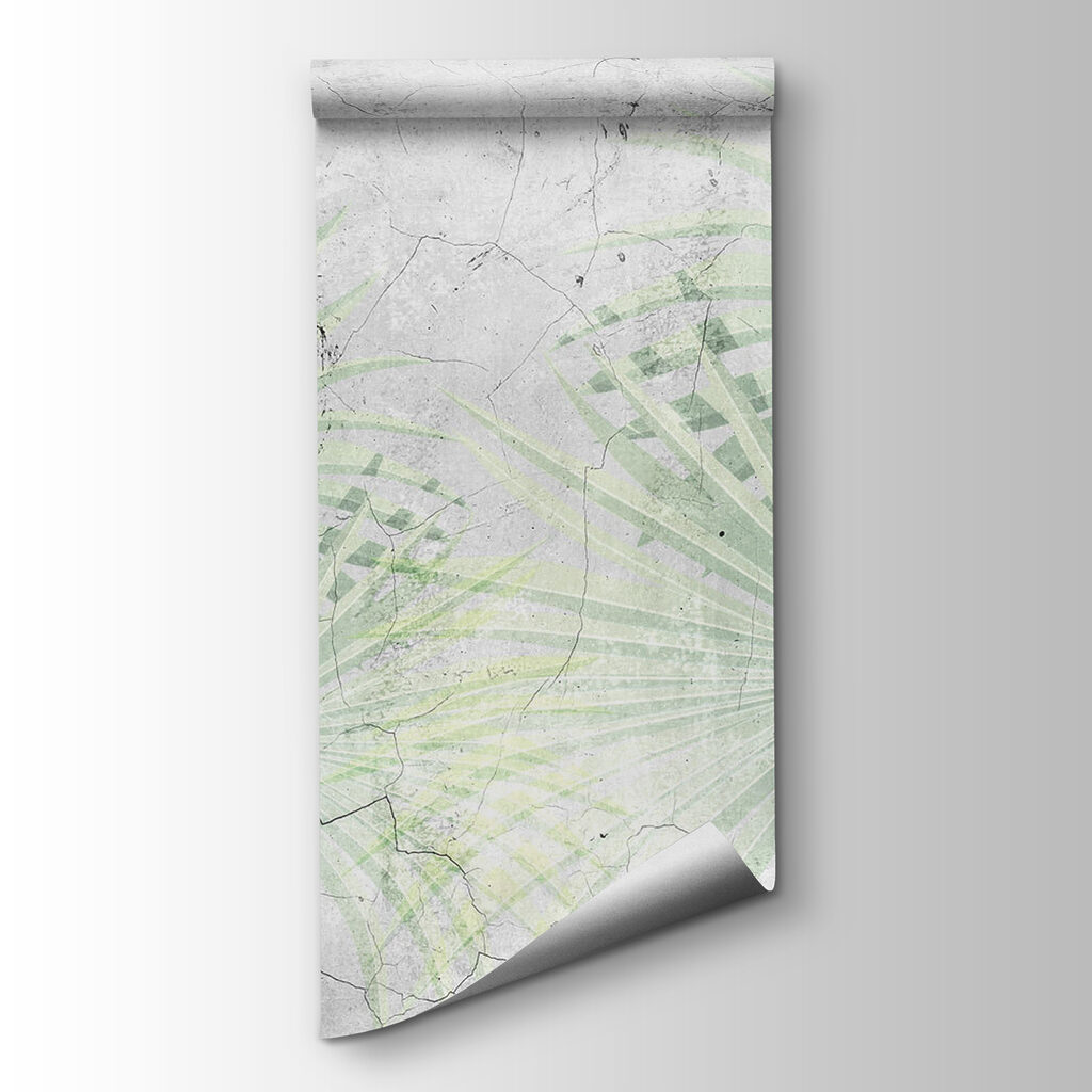 Wall with a pattern of leaves Wall with a pattern of leaves