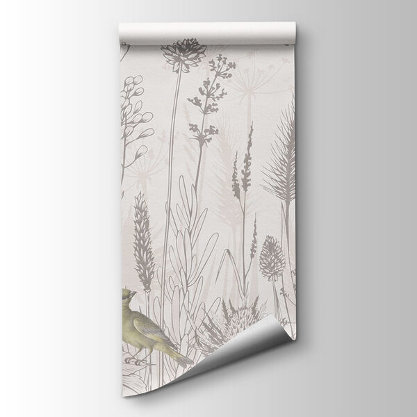 Drawing of birds and plants Drawing of birds and plants