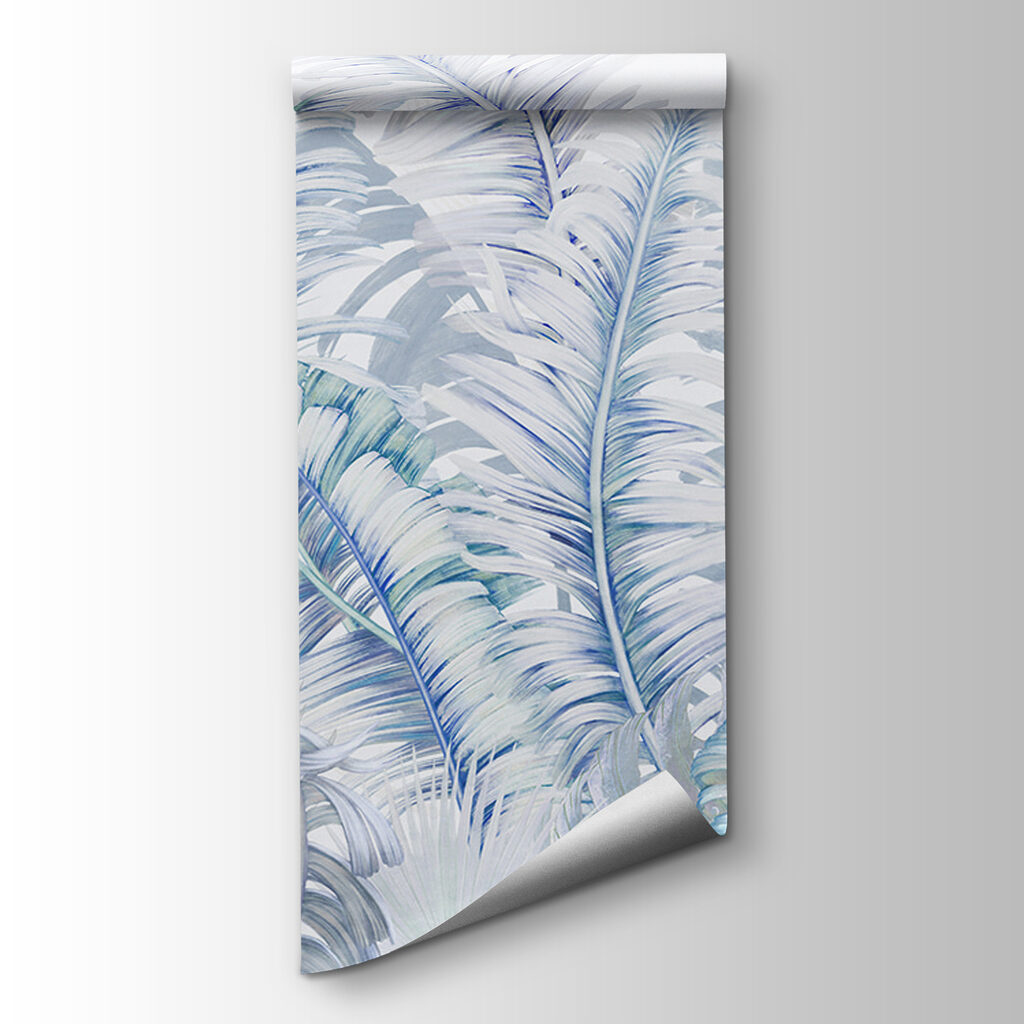 Lush ferns in soft pastel hues