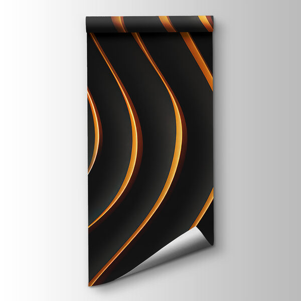 Black and orange wavy lines Black and orange wavy lines