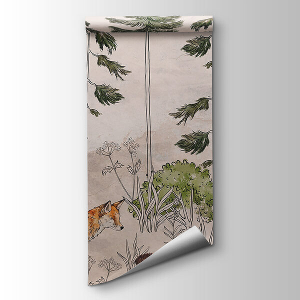 Wall mural with animals and trees Wall mural with animals and trees