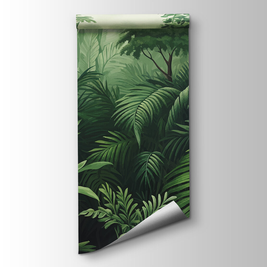 Green forest with many leaves Green forest with many leaves