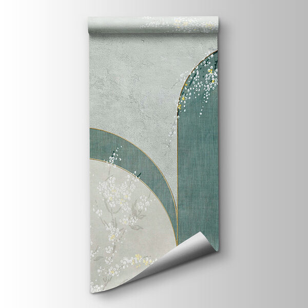 Wallpaper with flowers and archs Wallpaper with flowers and archs