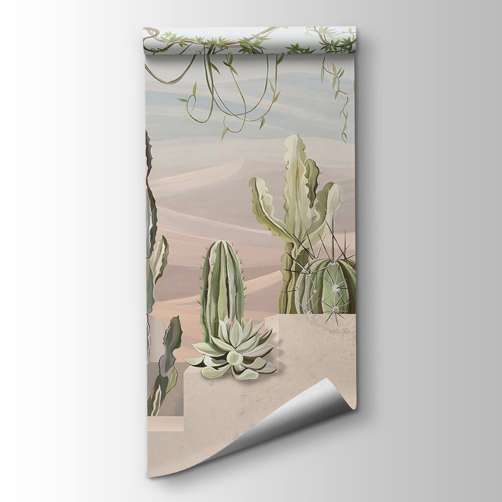 Wall mural of cacti and succulents Wall mural of cacti and succulents