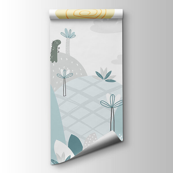 Cartoon of dinosaurs on a hill Cartoon of dinosaurs on a hill