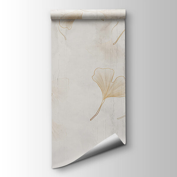 Delicate ginkgo leaves on a serene backdrop Delicate ginkgo leaves on a serene backdrop