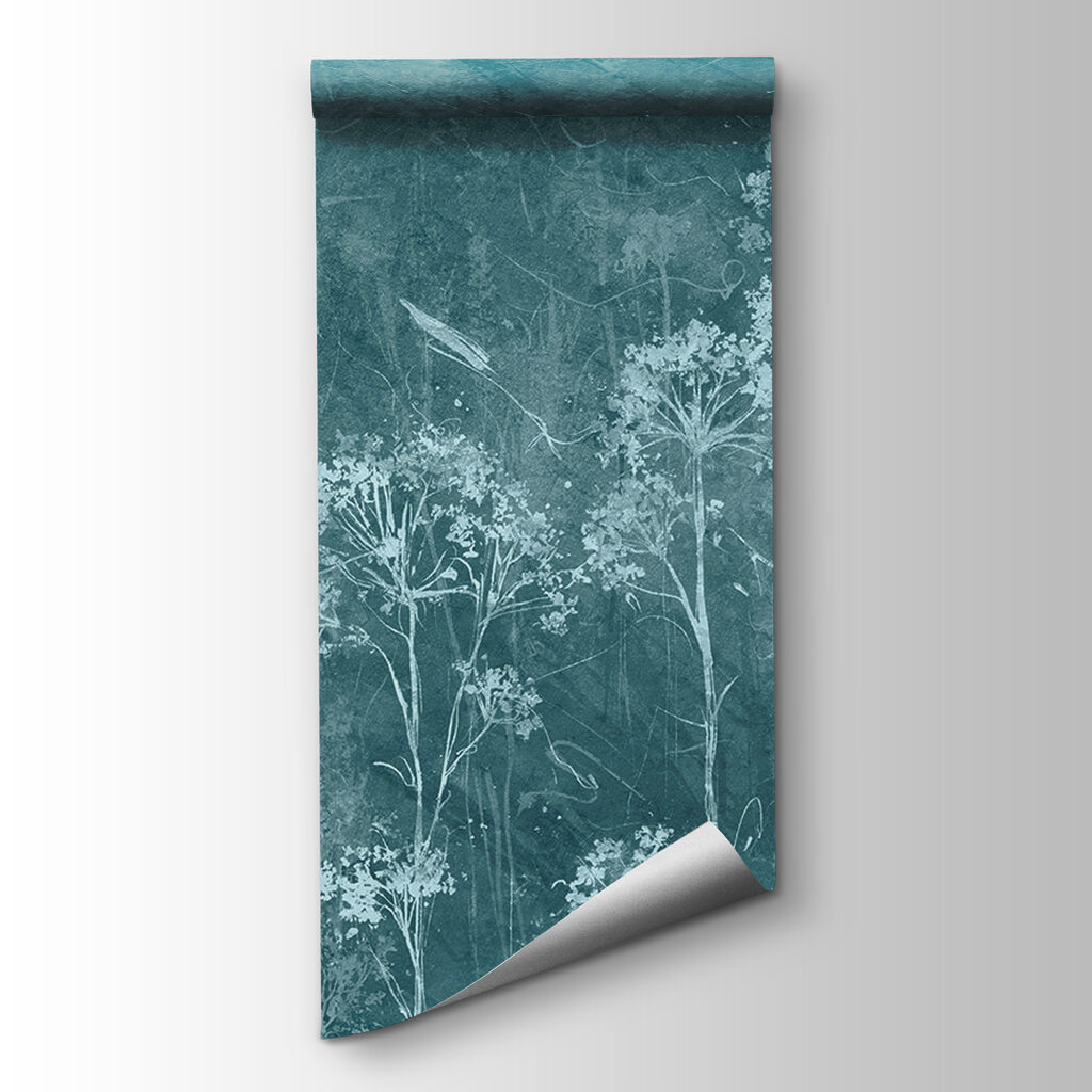 Artistic floral design on textured background