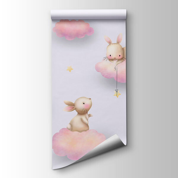 Group of rabbits on clouds Group of rabbits on clouds