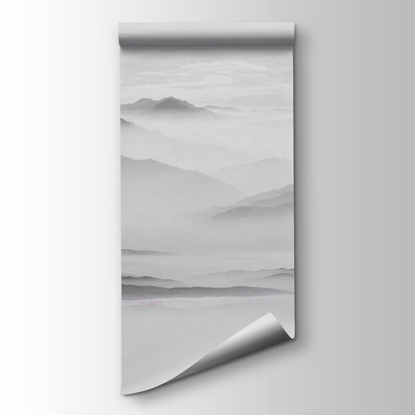 Foggy landscape with mountains Foggy landscape with mountains