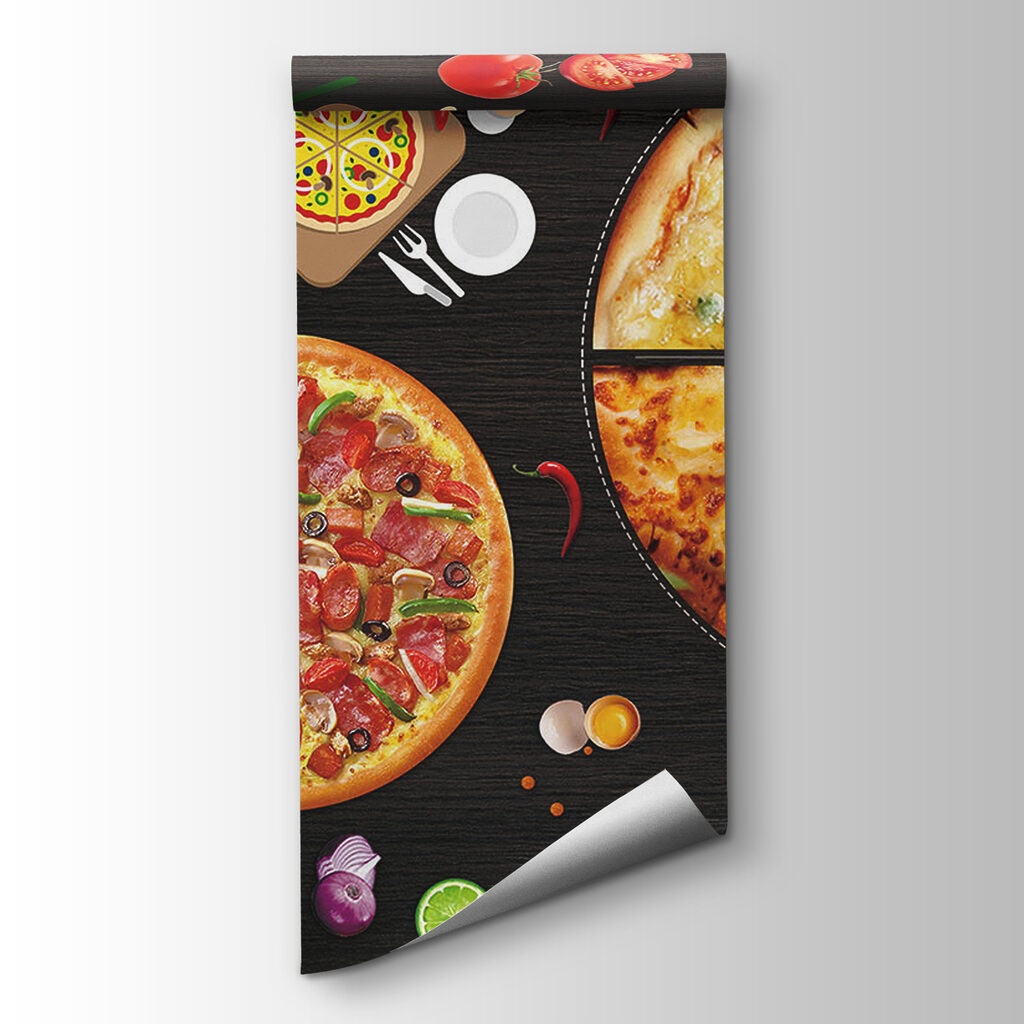 A pizzas on a table A pizzas on a table