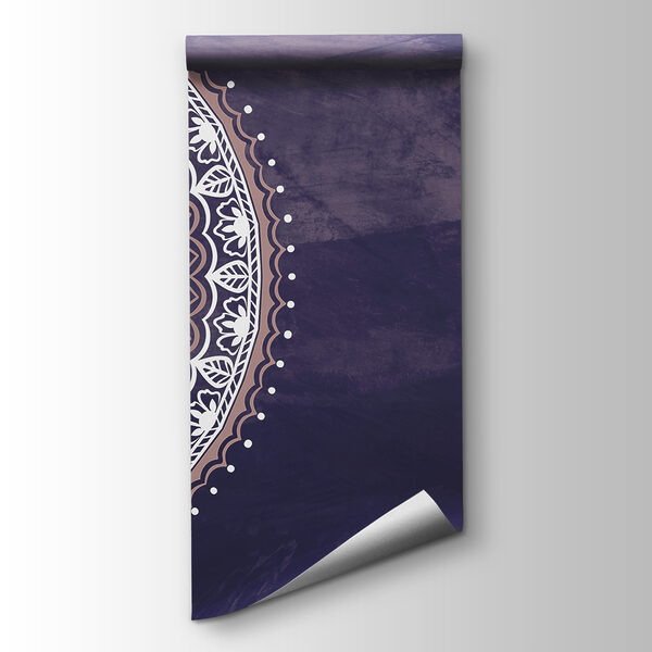 A purple and white mandala
