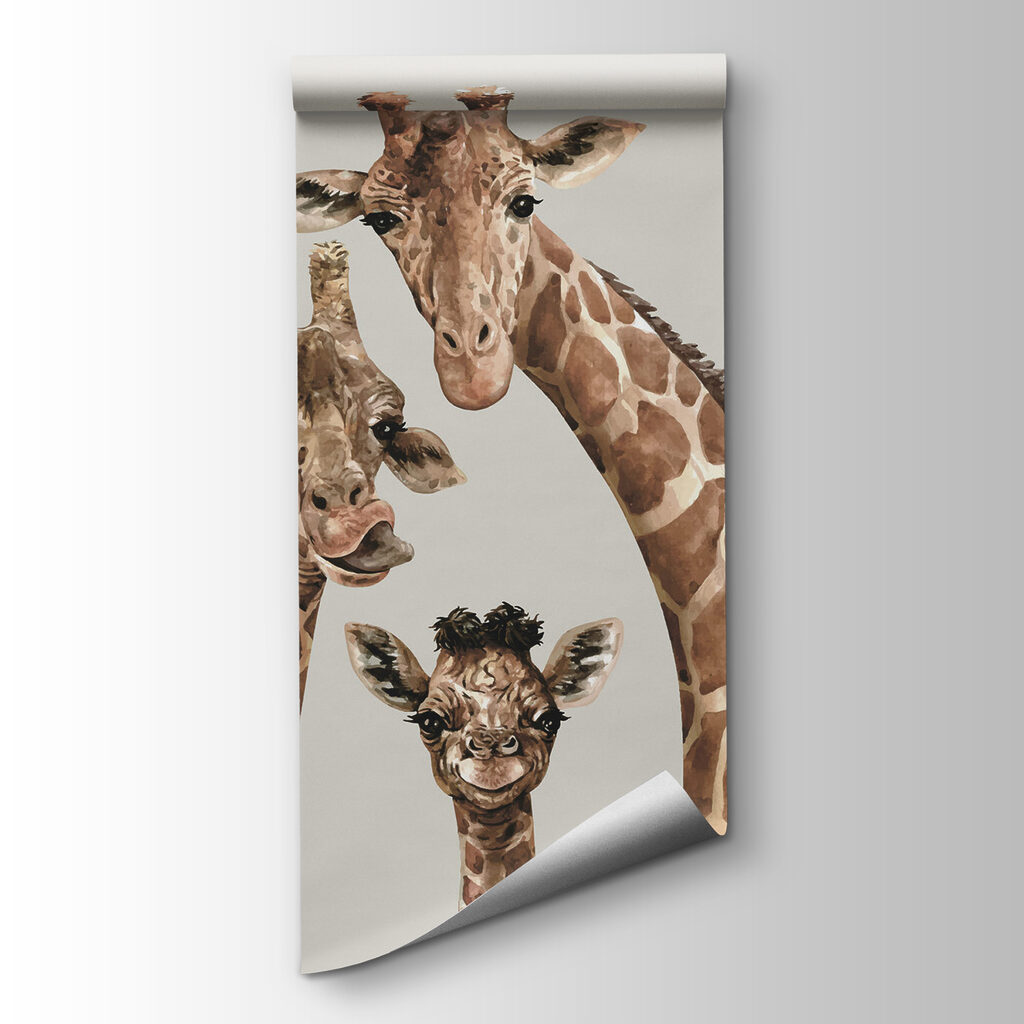 A group of giraffes with their heads together A group of giraffes with their heads together