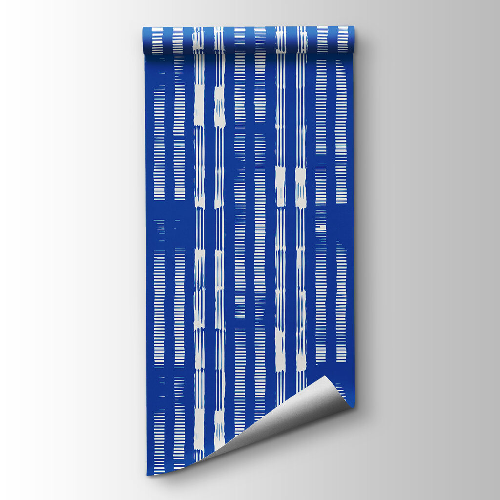 A blue and white striped pattern