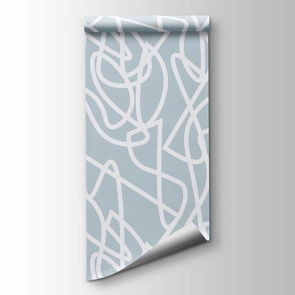 A white lines on a blue background