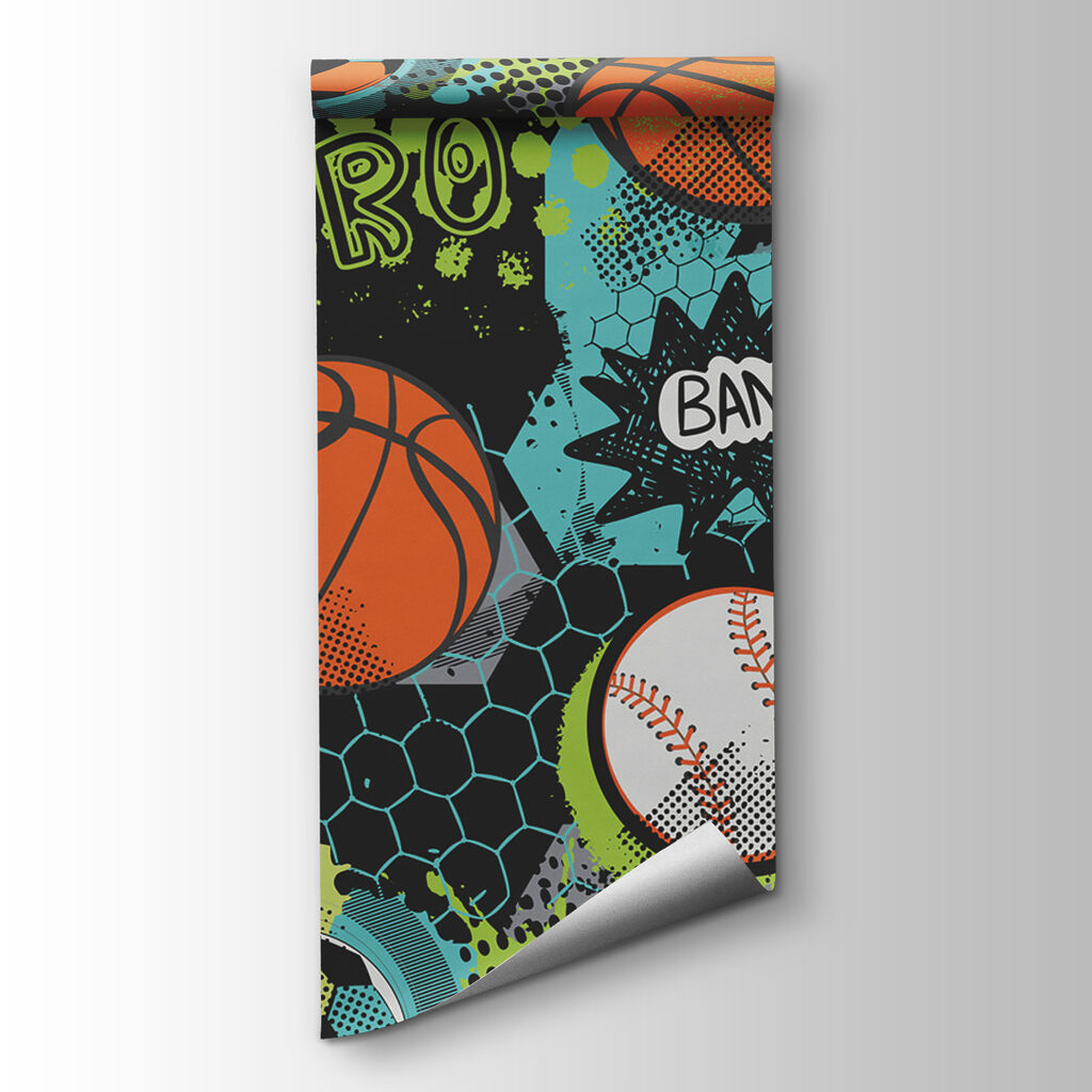 A pattern of sports balls A pattern of sports balls