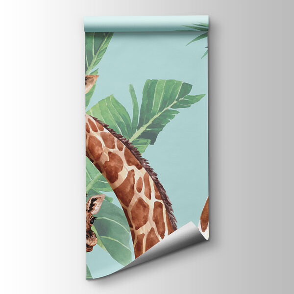 A group of giraffes with their heads together