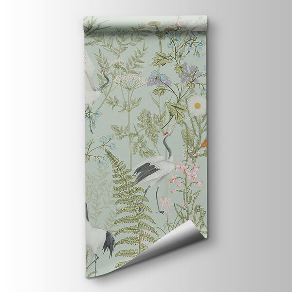 A wallpaper with birds and plants A wallpaper with birds and plants