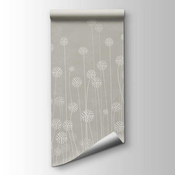 A white flowers on a gray background
