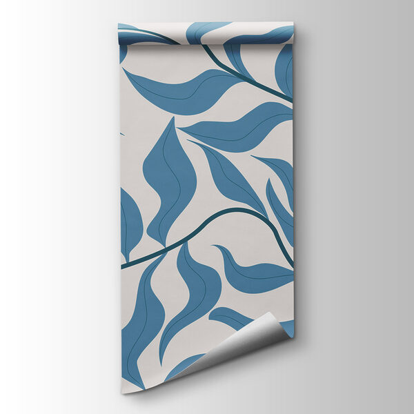 A blue and white floral pattern