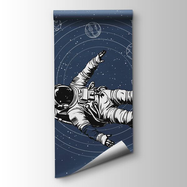 An astronaut floating in space An astronaut floating in space