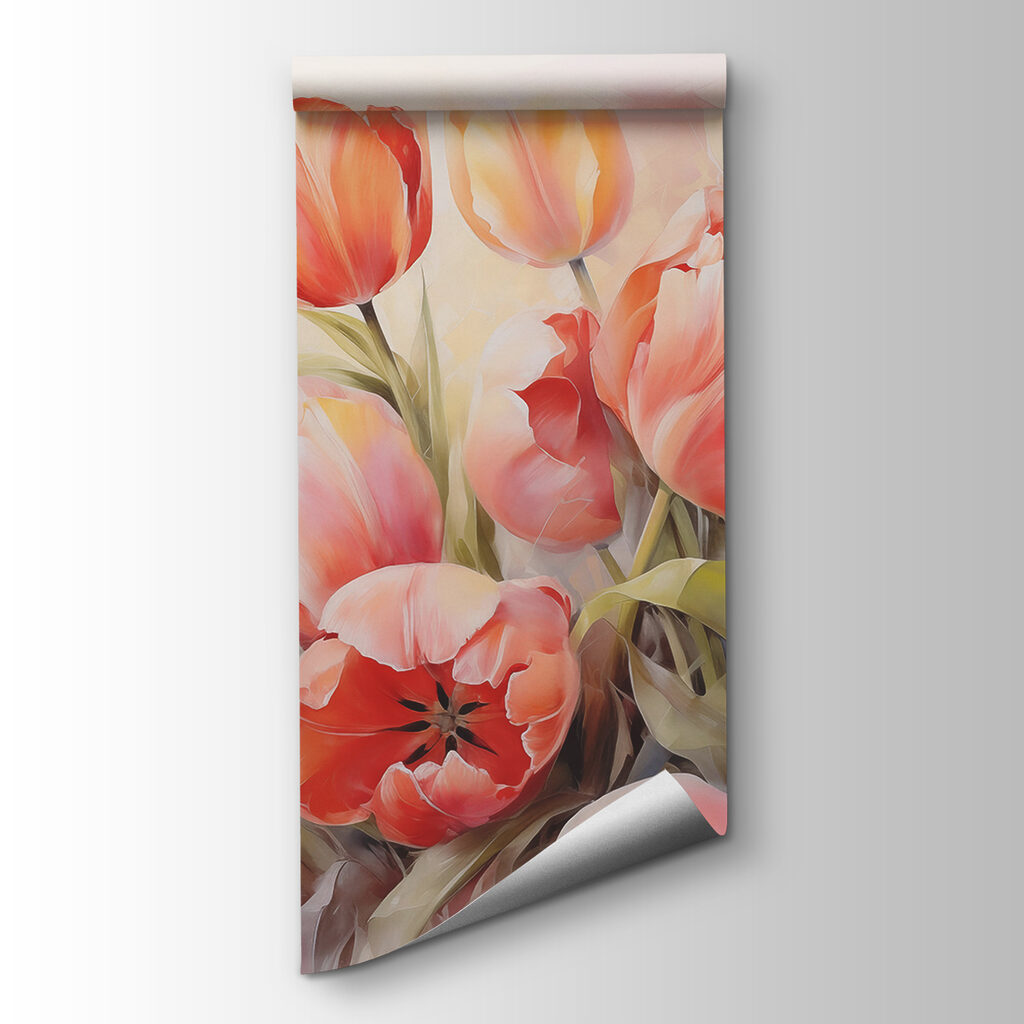 Painting of flowers on a white background Painting of flowers on a white background