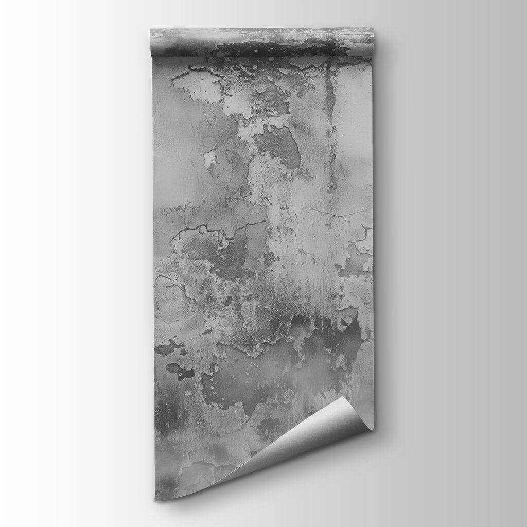 A grey and white photo of a wall