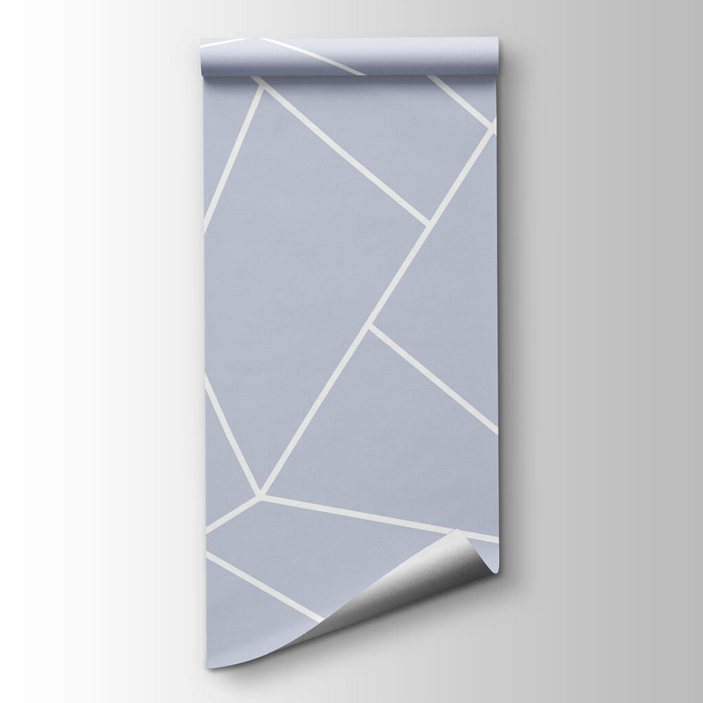A white lines on a blue background