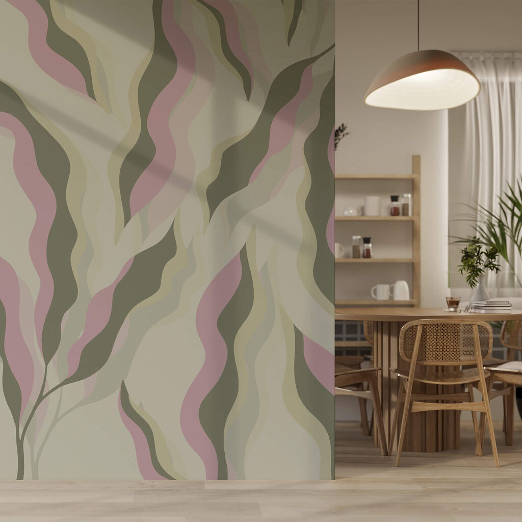 Patroon van bladeren op een lichte achtergrond Patroon van bladeren op een lichte achtergrond